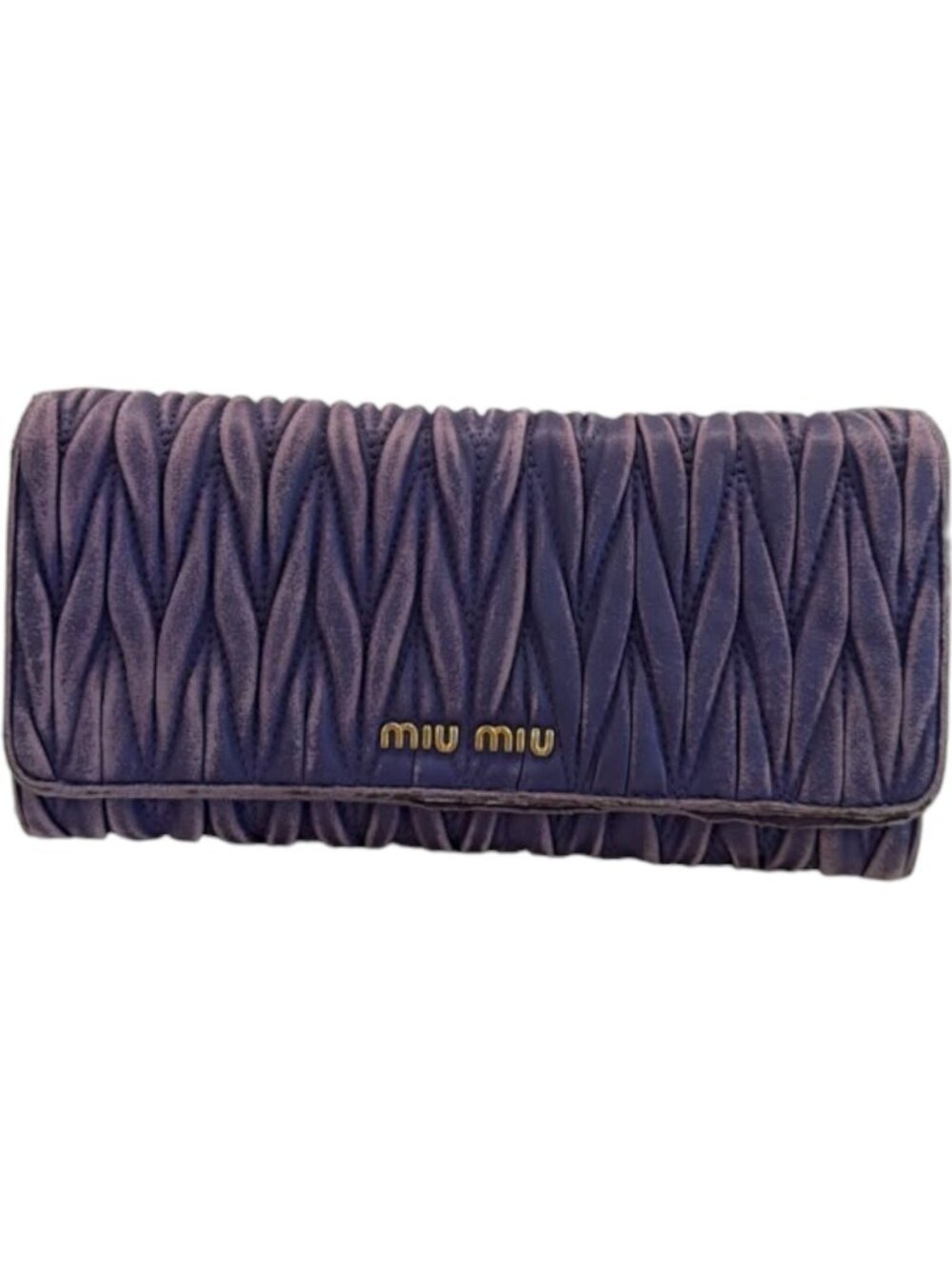 731155CR C1 Miu Miu Wallet Long Purple Leather